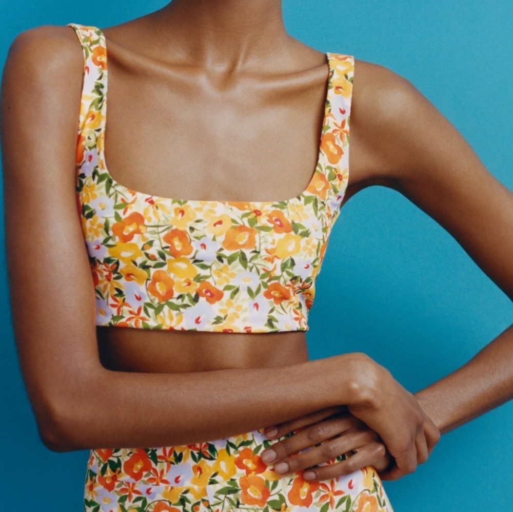 Floral Print Crop Top